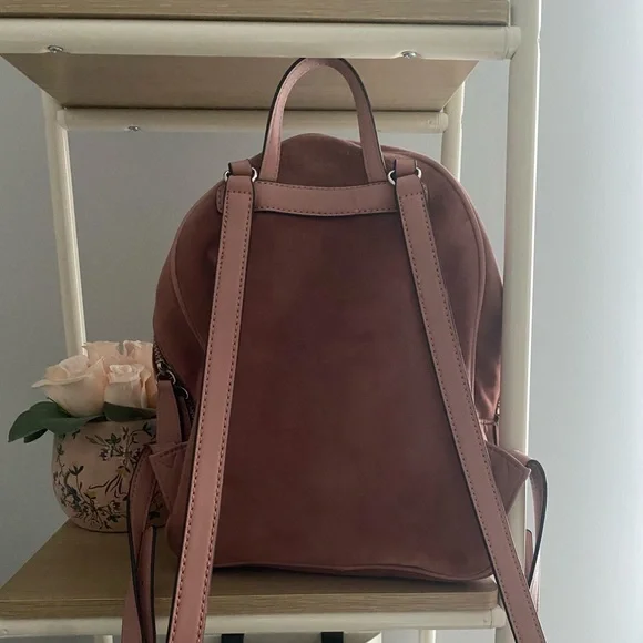little pink velour back pack from Guess. - Picture 2 of 6